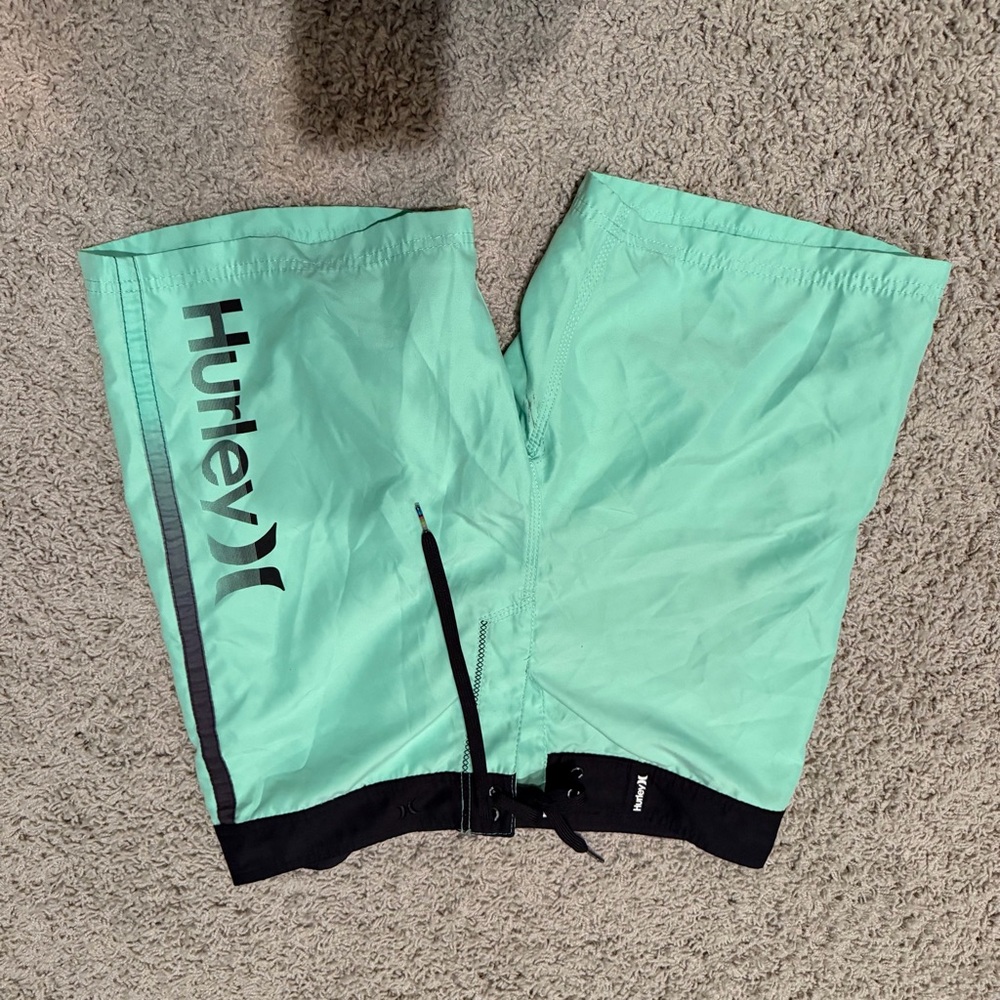 Hurley Aqua and Black Board Shorts